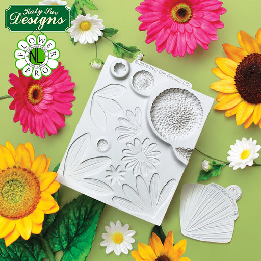 Silicone Mould Ultimate Sunflower & Daisy with Veiner