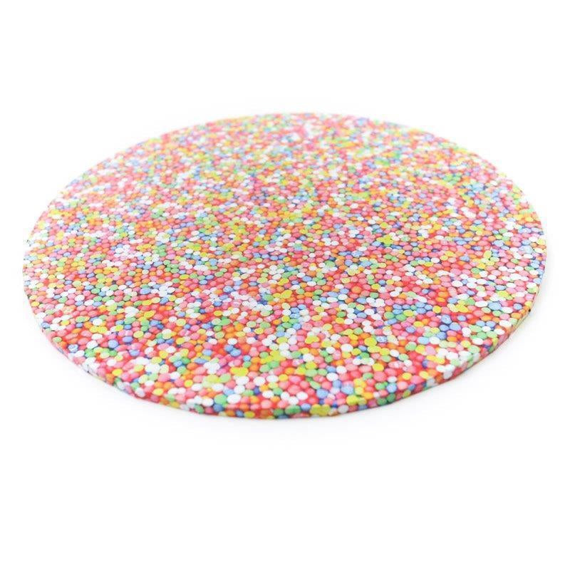 Masonite Board Round Sprinkles 10in