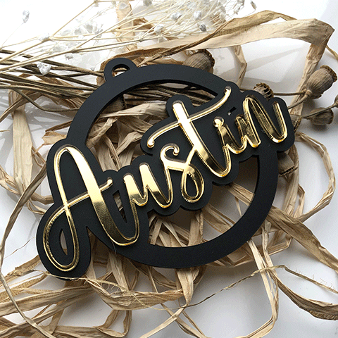 Topper 3D Handwritten Christmas Bauble