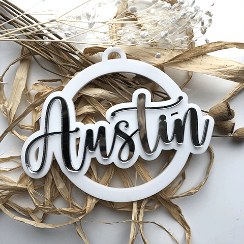 Topper 3D Handwritten Christmas Bauble