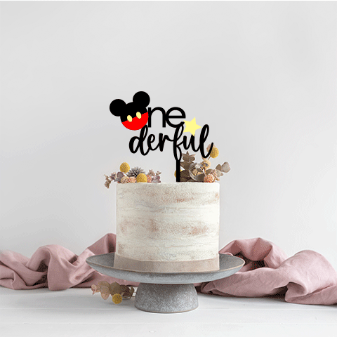 Topper Block & Handwritten One Derful