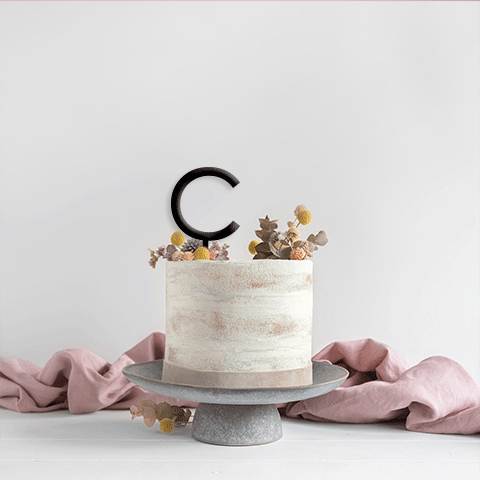 Topper Block Letter 8cm