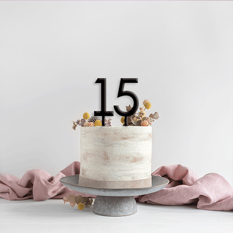 Topper Block Number 8cm