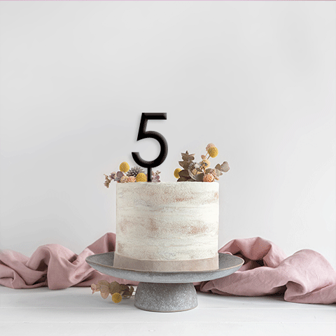 Topper Block Number 8cm