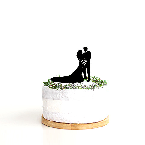 Topper Silhouette Bride & Groom