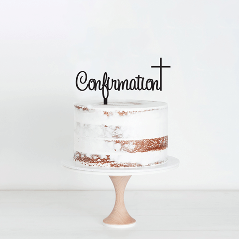 Topper Handwritten Confirmation With Cross