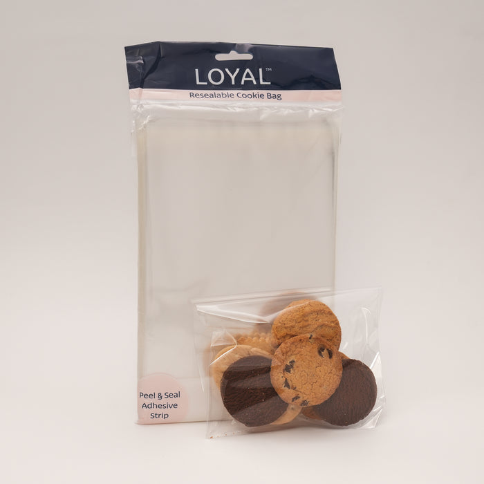 RESEALABLE COOKIE BAGS 150MM X 200MM 100PC