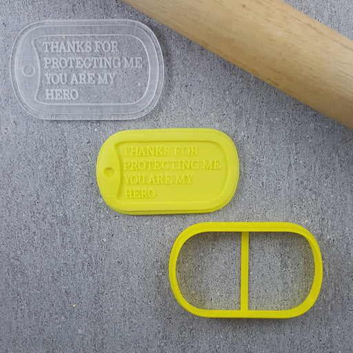 STAMP DEBOSSER WITH CUTTER DOG TAG HERO