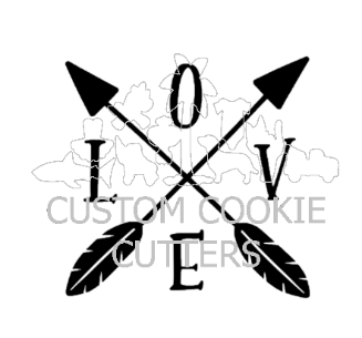 STAMP EMBOSSER LOVE WITH ARROWS