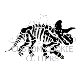 STAMP EMBOSSER WITH CUTTER TRICERATOPS FOSSIL