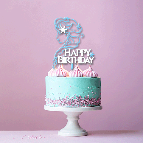 Topper Happy Birthday Frozen Double Layer