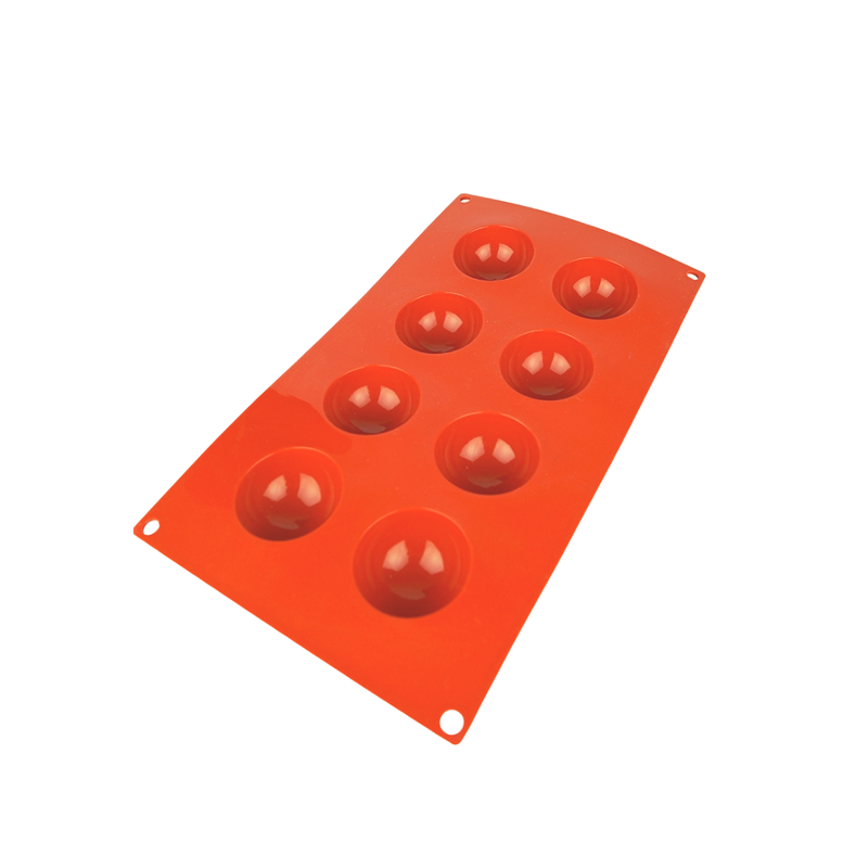 Silicone Mould Hemisphere 8 Hole