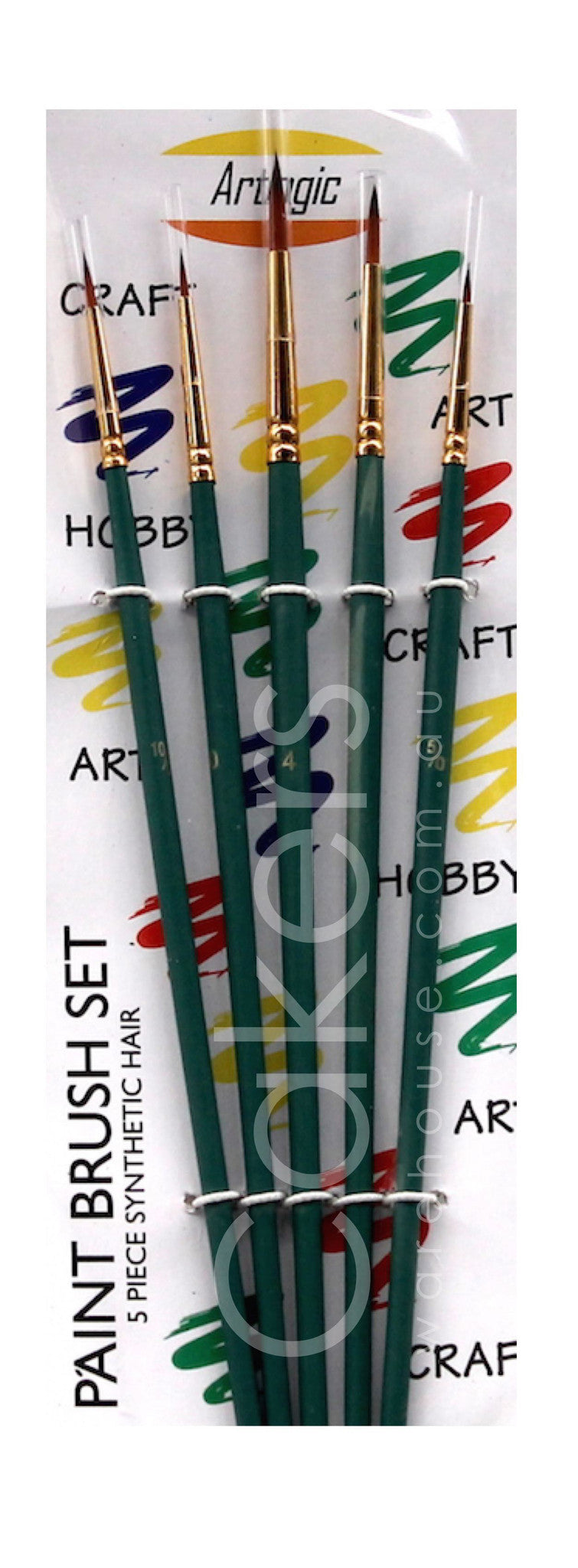 Paint Brush 5pc Green