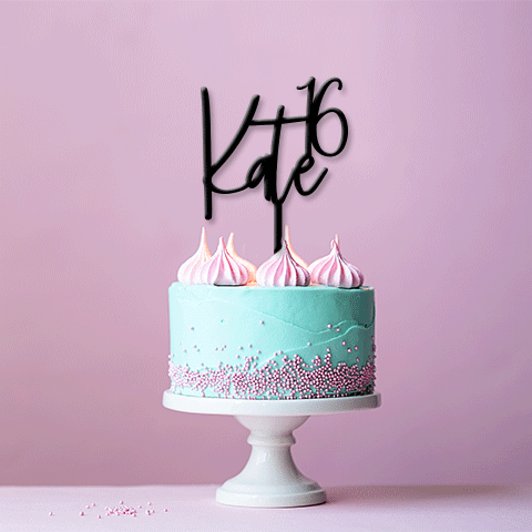 Topper Handwritten Name & Age