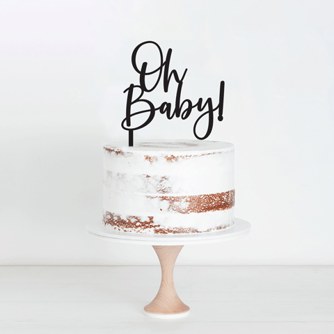 Topper Handwritten Oh Baby!