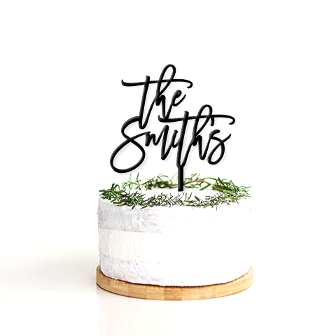 Topper Handwritten Family Name