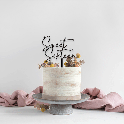 Topper Sweet Sixteen With Stars