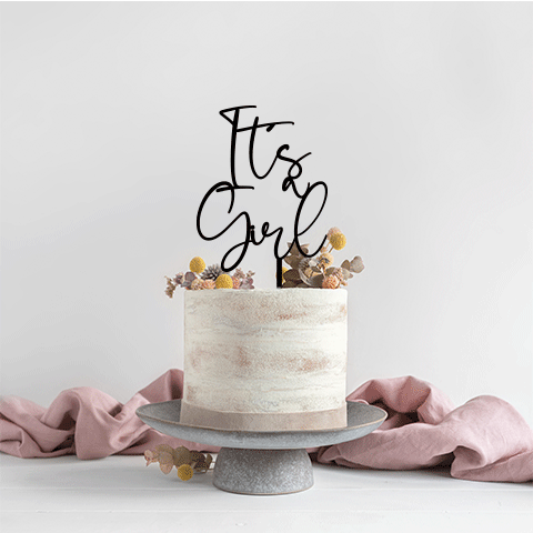 Topper Handwritten It's A Girl