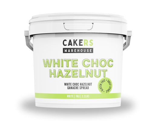 White Choc Hazelnut Ganache Spread 1kg