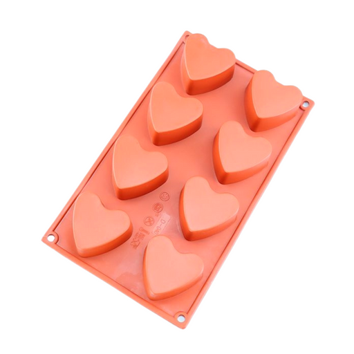 Silicone Mould Heart 8 Hole