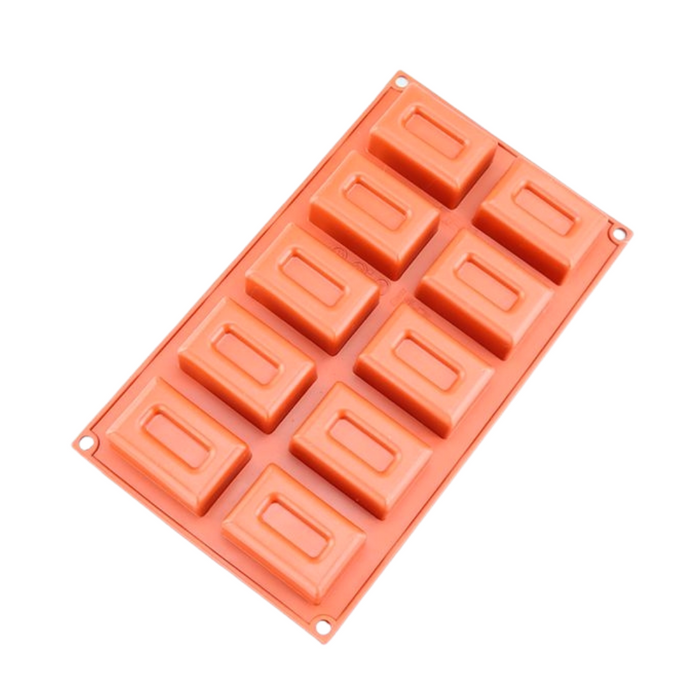 Silicone Mould Hidden Rectangle 10 Hole