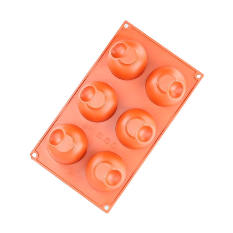 Silicone Mould Indent Hemisphere 6 Hole