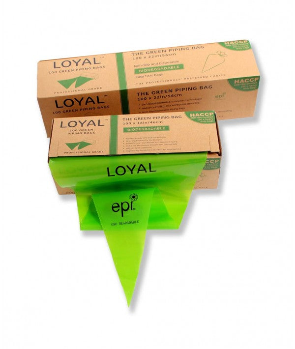 Green Biodegradable Piping Bag 18in 10pc
