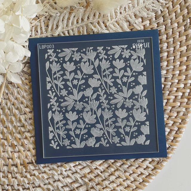 Debosser Pattern Plate 'Little Biskut' Flower