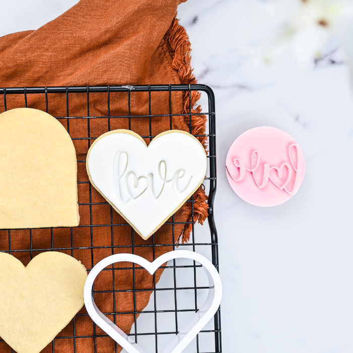 Cookie Embosser Stamp Love