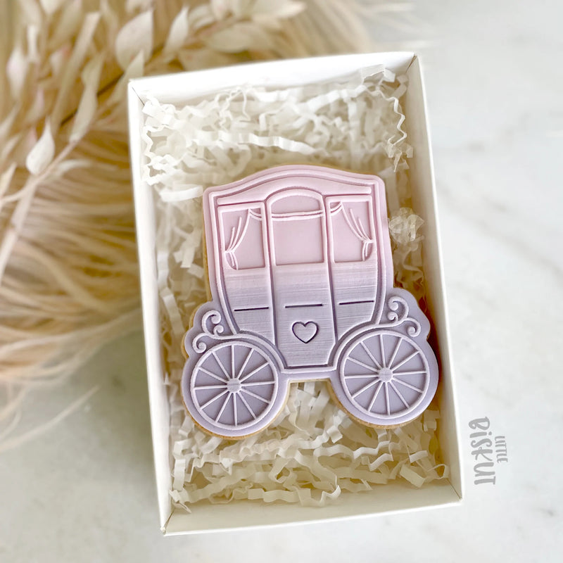 Stamp Debosser With Cutter 'Little Biskut' Princess Carriage