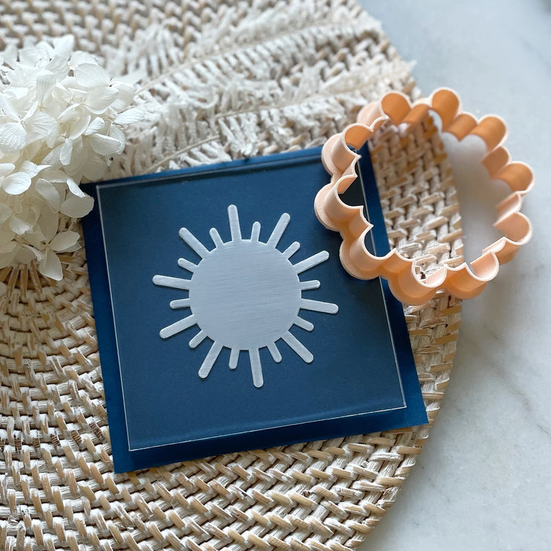 Stamp Debosser With Cutter 'Little Biskut' Sun