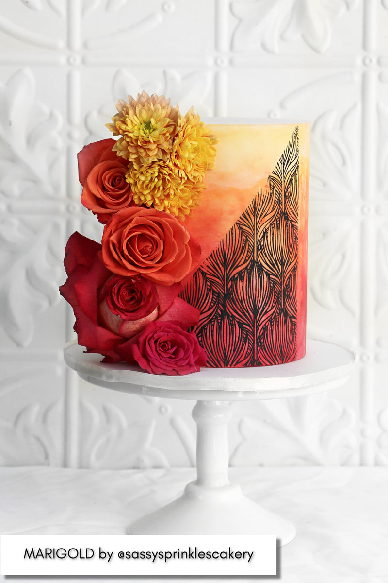 Mesh Stencil Marigold