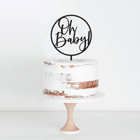 Topper Handwritten Oh Baby! Circle