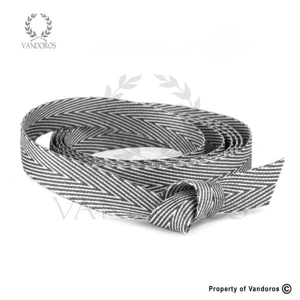 Ribbon Herringbone Black/White