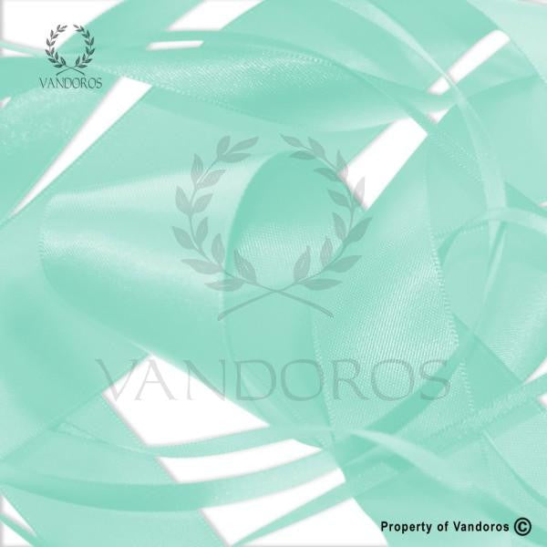 Ribbon Poly Satin Aqua 38mm