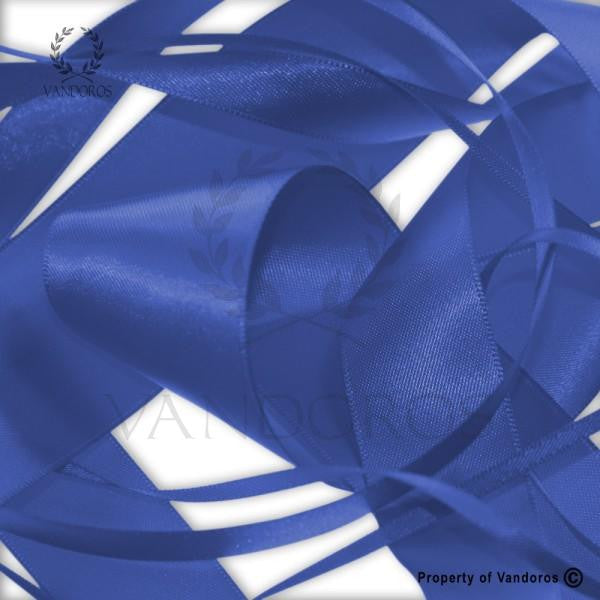 RIBBON POLY SATIN BRIGHT BLUE 25MM