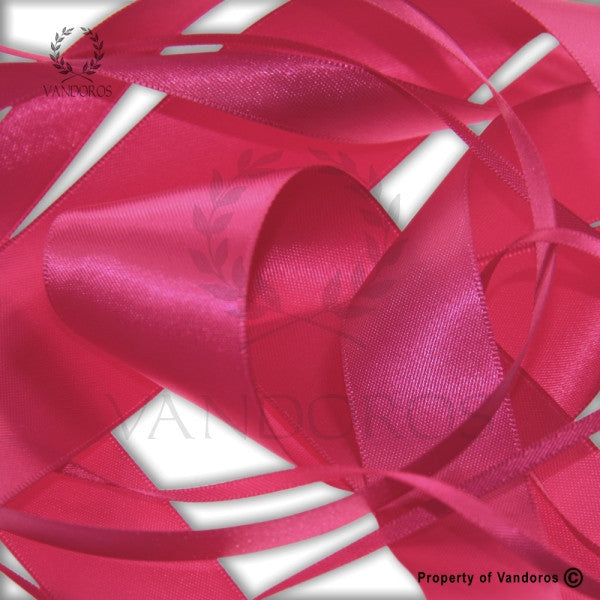 RIBBON POLY SATIN FUCHSIA 6MM
