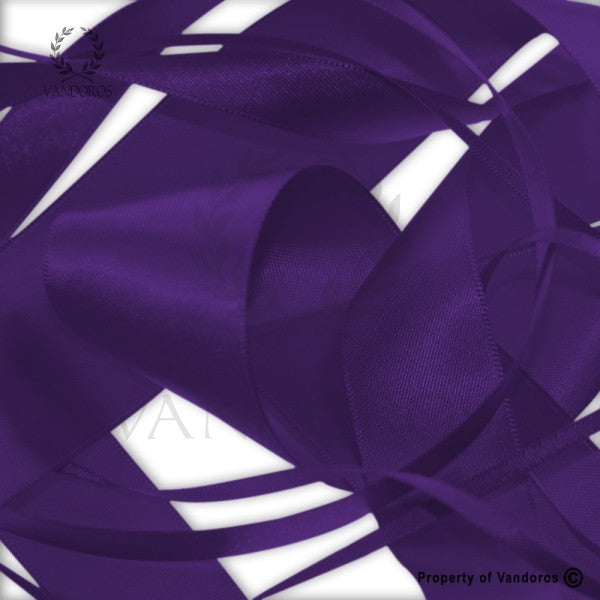 RIBBON POLY SATIN PURPLE 25MM