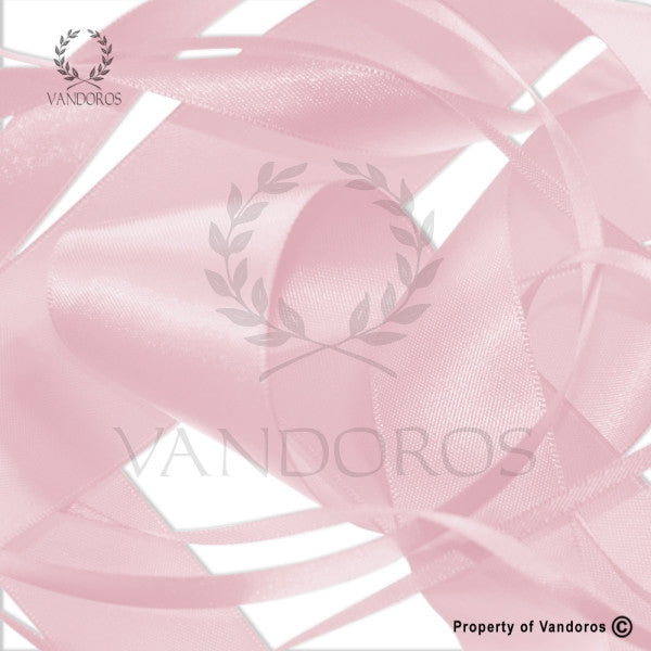RIBBON POLY SATIN POWDER PINK 38MM