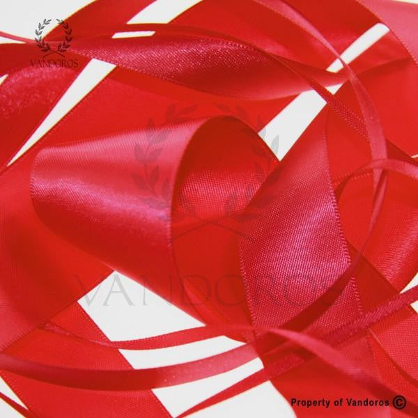 RIBBON POLY SATIN RED 10MM