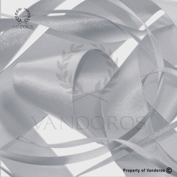 RIBBON POLY SATIN SILVER 6MM