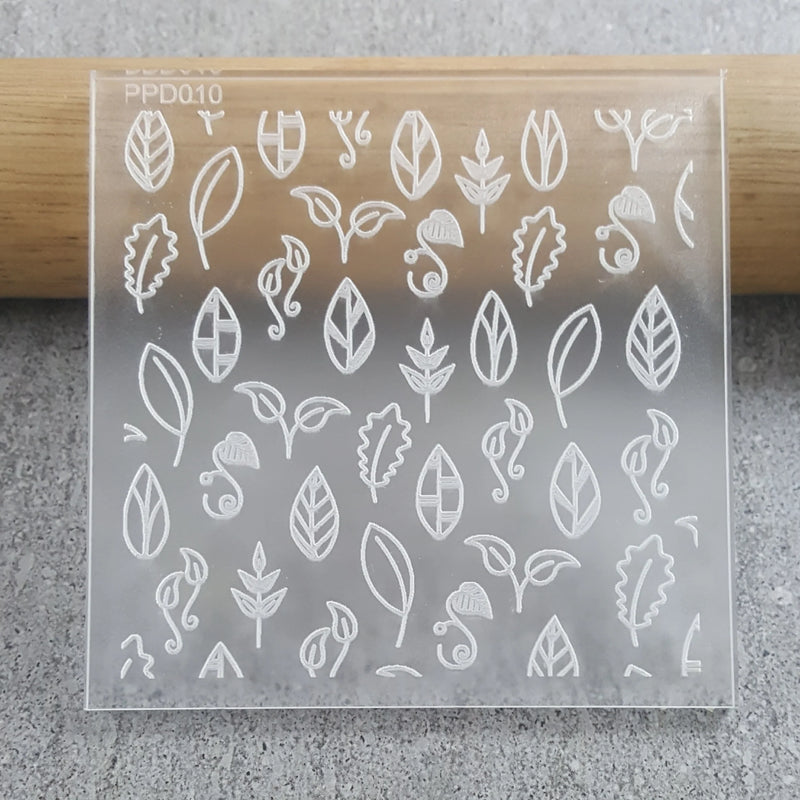 Debosser Pattern Plate Curvy Leaves
