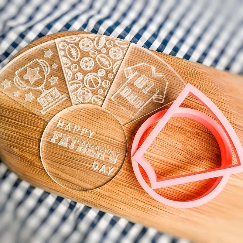 Stamp Debosser With Cutter 'Bikkie Smalls' Champion Dad Platter *Clearance*