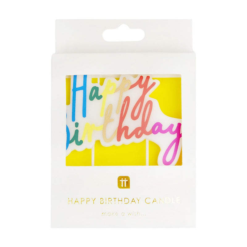 Candle Happy Birthday Large Rainbow *Clearance*