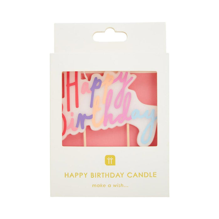 Candle Happy Birthday Large Rose Ombre