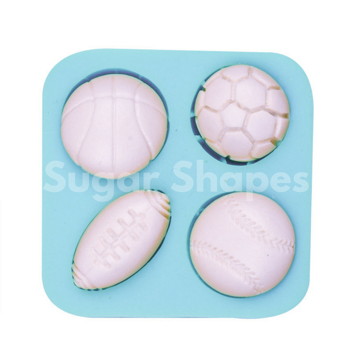 Silicone Mould Sports Ball Assorted
