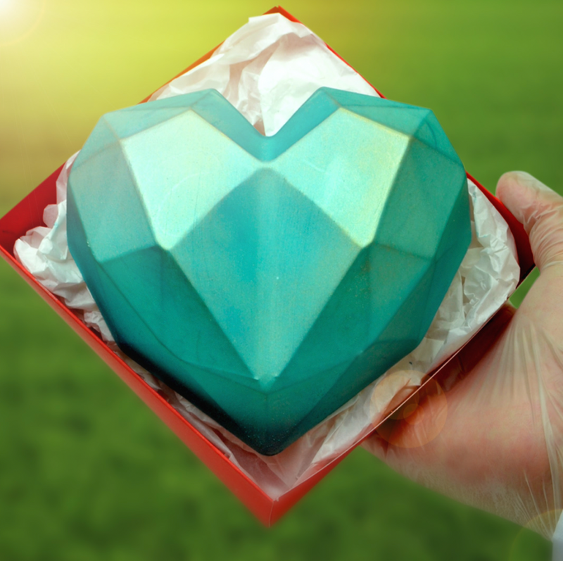 Plastic Mould Large Geo Heart