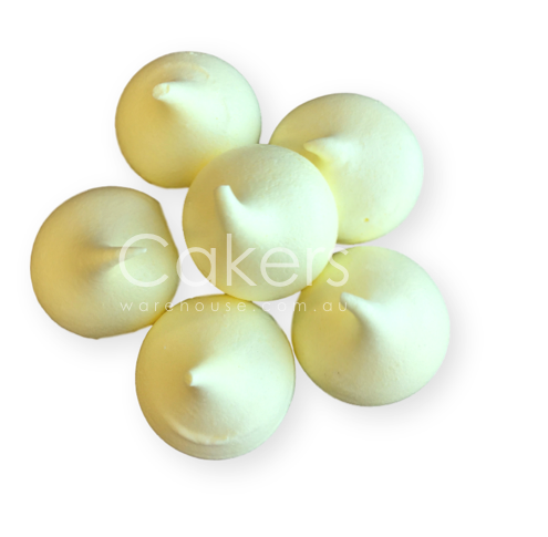 Meringue Kisses 6pc Lemon Yellow