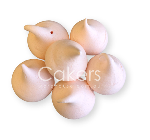 Meringue Kisses 6pc Peach