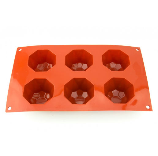 Silicone Mould Round Jewel 6 Hole